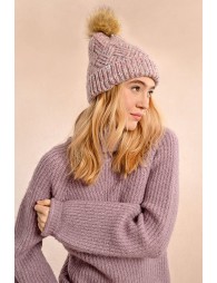 Cable knit hat