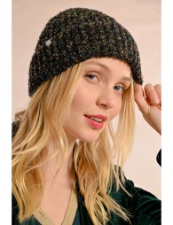 Heathered terry knit hat