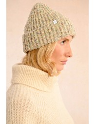 Heathered terry knit hat