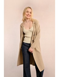 Straight knit coat