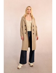 Straight knit coat