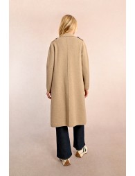 Straight knit coat