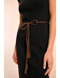 Short-sleeve knit dress