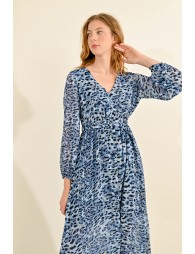 Robe longue imprimé léopard