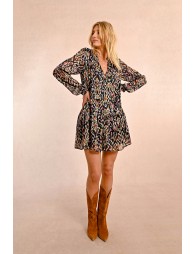 Short bohemian print dress