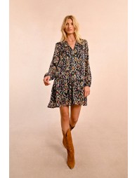 Short bohemian print dress