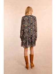 Short bohemian print dress