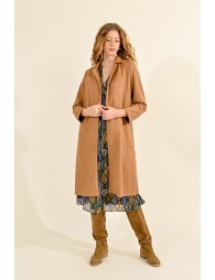 Long suede coat