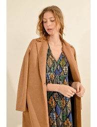 Long suede coat