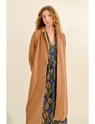 Long manteau en suédine