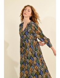 Robe longue imprimée