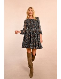 Robe patineuse imprimée à fleurs