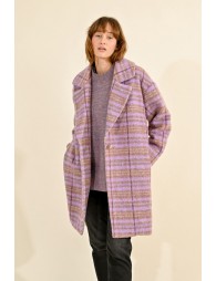 Checked overcoat