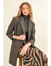 Manteau pardessus à chevrons