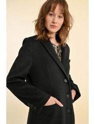 Long wool blend coat