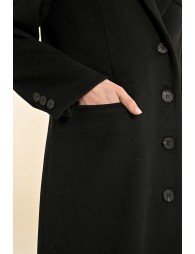 Manteau long en laine mélangée