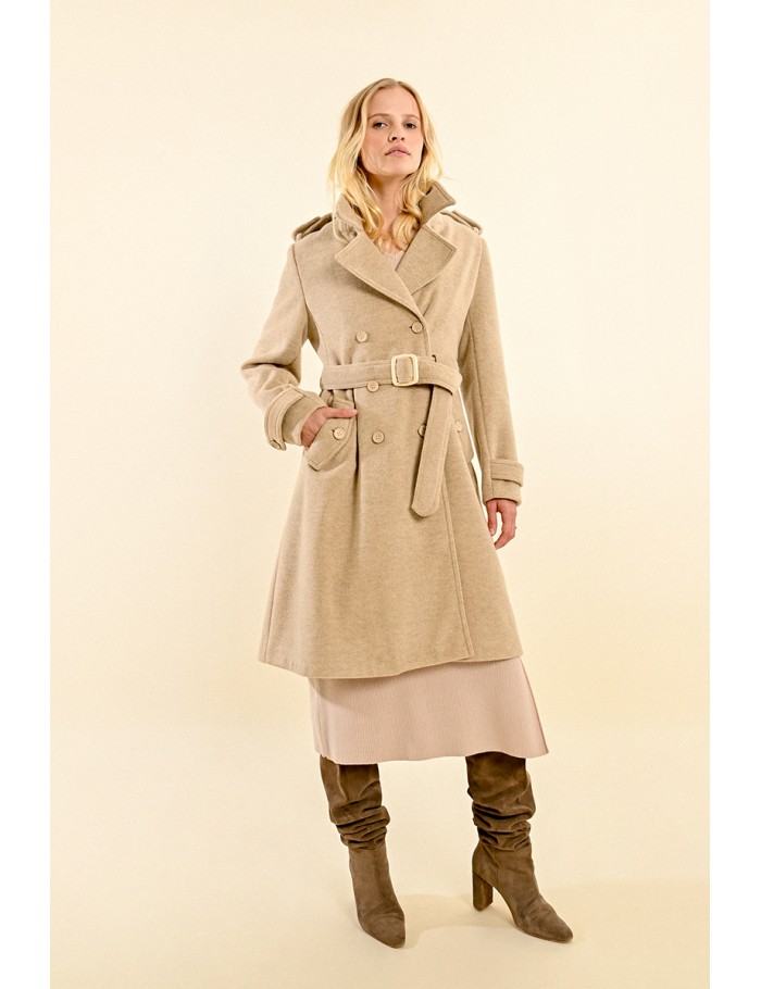 Belted trench coat