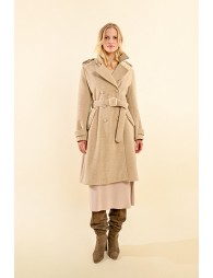 Belted trench coat