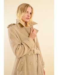 Belted trench coat