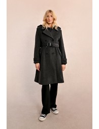 Belted trench coat