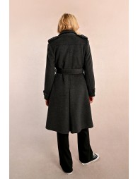 Manteau style trench à ceinture