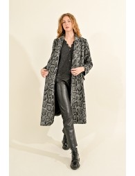 Long leopard coat