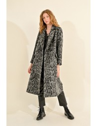 Long leopard coat