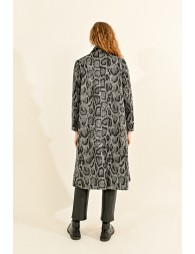 Long leopard coat