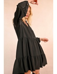 Robe courte à multi-volants