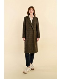 Masculine checked coat