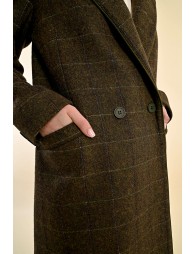 Masculine checked coat