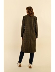 Masculine checked coat