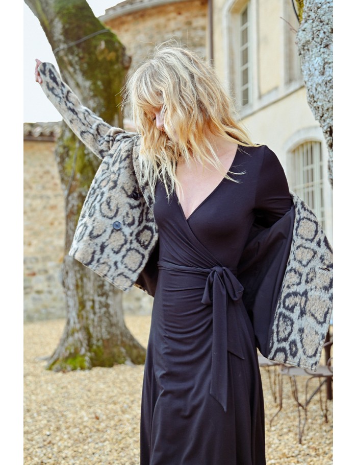 Long wrap dress