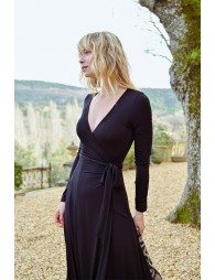 Long wrap dress