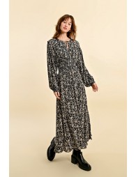 Long printed viscose dress