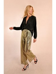 Wide metallic pants