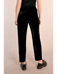 Pantalon cigarette en velours