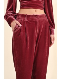 Velvet cigarette pants