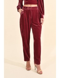 Velvet cigarette pants