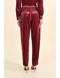 Velvet cigarette pants