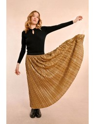 Long pleated skirt