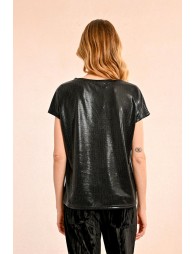 Lamé jersey T-shirt