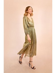 Long metallic dress