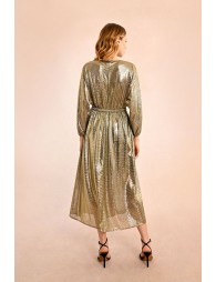 Long metallic dress