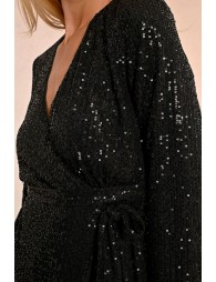 Sequin wrap dress