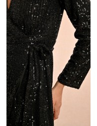 Robe portefeuille à sequins