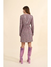 Sequin wrap dress