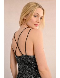 Fine sequin strap dress