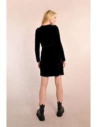 Asymmetrical velvet dress