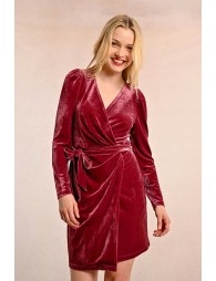 Asymmetrical velvet dress